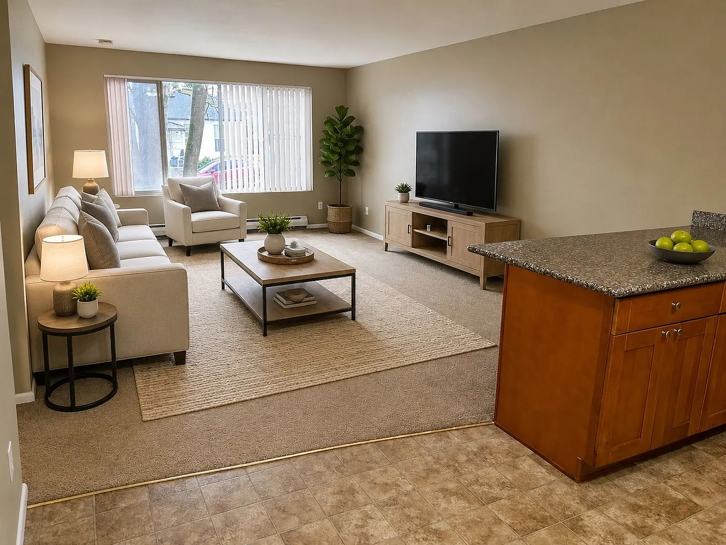 Bright Open Floor Plan One Bedroom Apartment — Photo 4