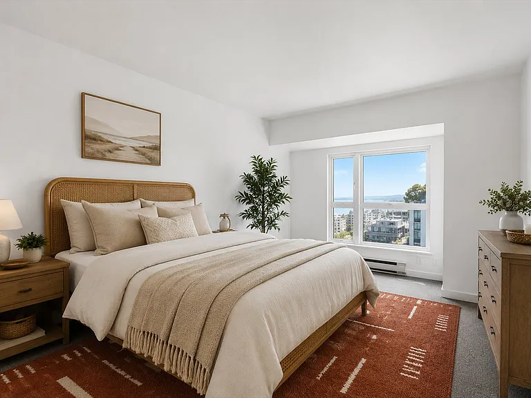 bedroom with water view