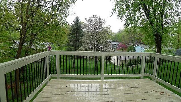 Large deck off kitchen with great view