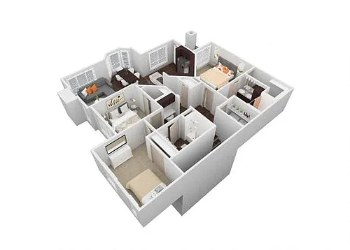 Floor plan VBH - 3X2B