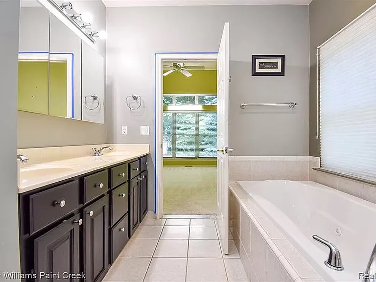 View from Master bath into bedroom