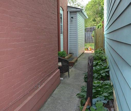 Your private alley with beautiful hosta garden