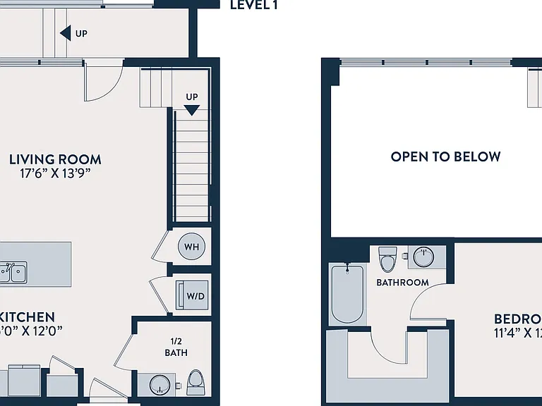 G4-One Bedroom One and Half Bath G4-One Bedroom One and Half Bath
