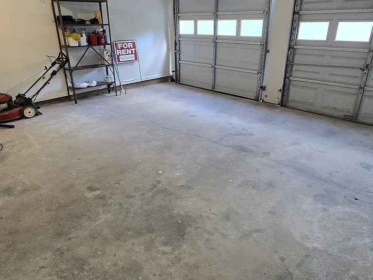 Garage with two garage door openers
