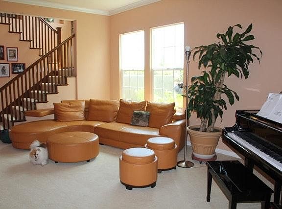 Living room/dining room used as an expanded living room