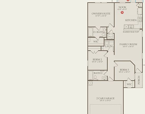 Adams Floor Plan, Quick Move-in Home, Floor 1