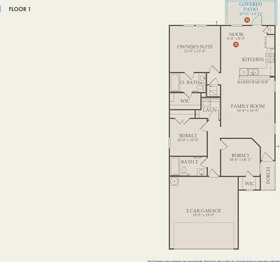 Adams Floor Plan, Quick Move-in Home, Floor 1