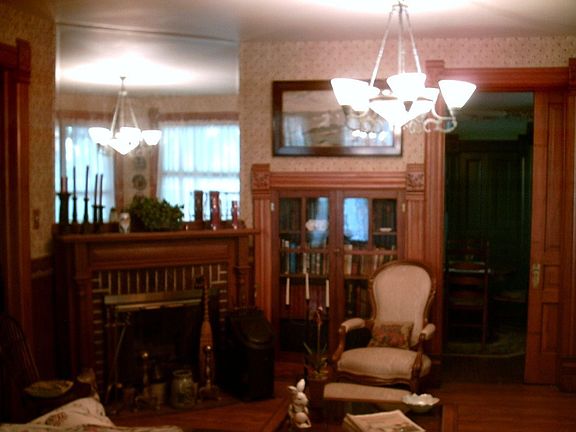 Living room with fireplace!