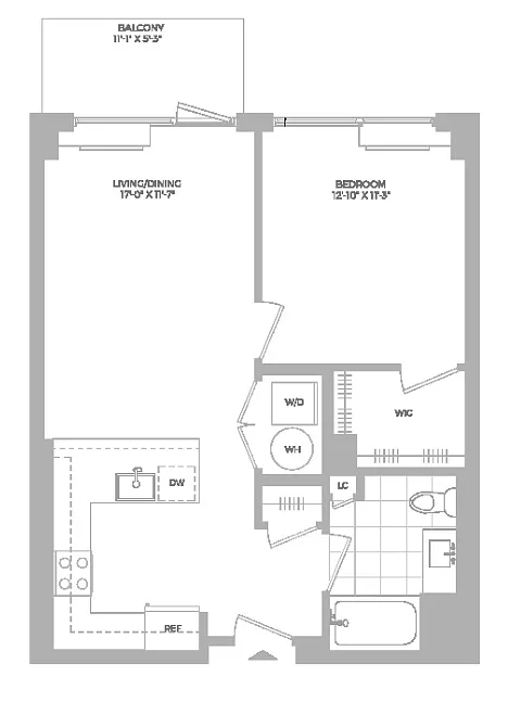 Floor plan A1.2 -1x1