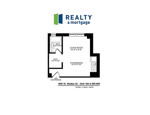 Floor plan Studio 05 Tier Floors 2-6