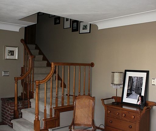 Open Stairway off foyer and living room