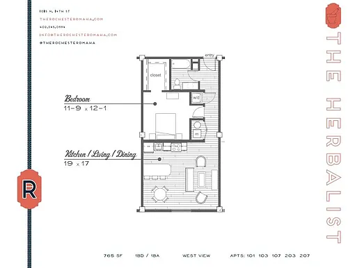 Floor plan The Herbalist