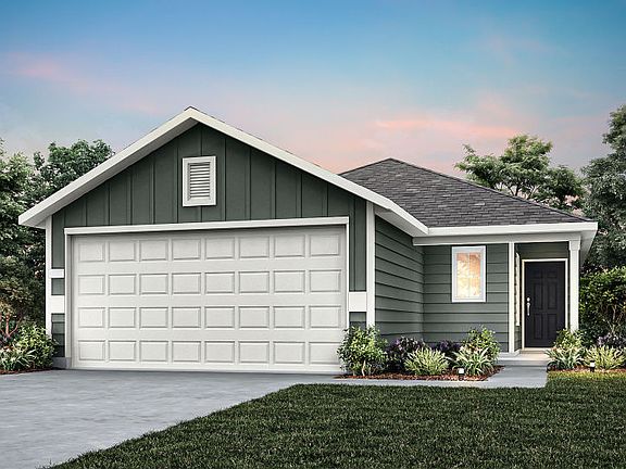 The Llano, a one-story home with 2-car garage, showing home exterior HC102