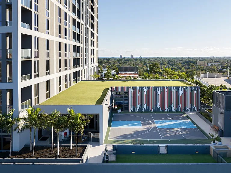 Get outdoors with our half court basketball court