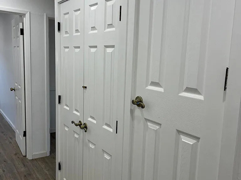 hallway with storge closet