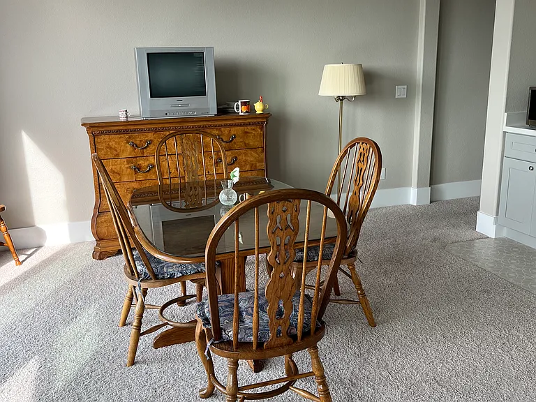 Two dressers and lamps