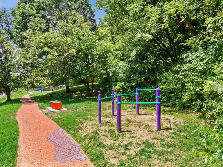 Outdoor Fitness Area & Nature Walk | Apartments For Rent Maryland Heights Missouri | Haven on The Lake