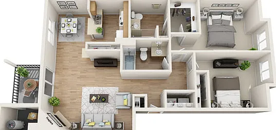 Brittany Lane - 2x2 Classic 1109 - 2 Beds - 2 Baths - 1109 Sq. ft.