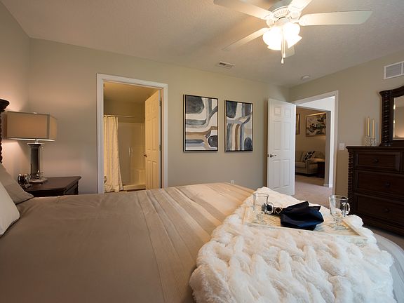 Spacious bedrooms with attached bathrooms and walk-in closet