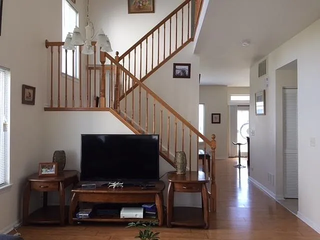 latest picture of the living room and staircase but its unfu