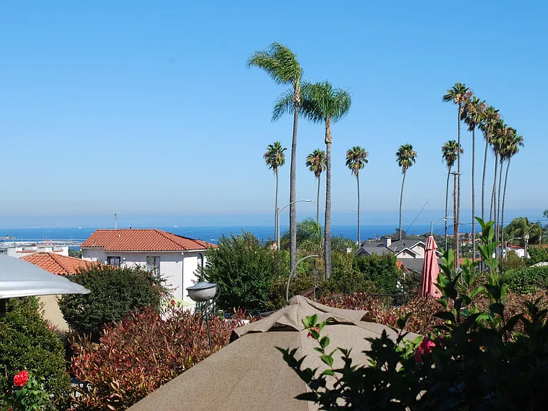 View from terrace to ocean beyond
