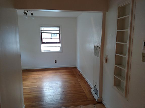 View from dining nook into living room