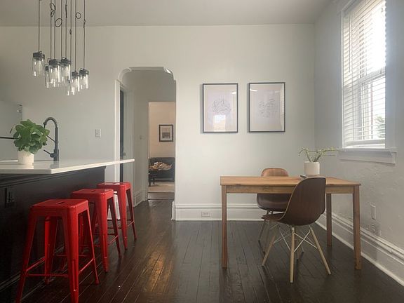 Kitchen with dining room area