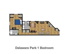 Floor plan 1 Bedroom