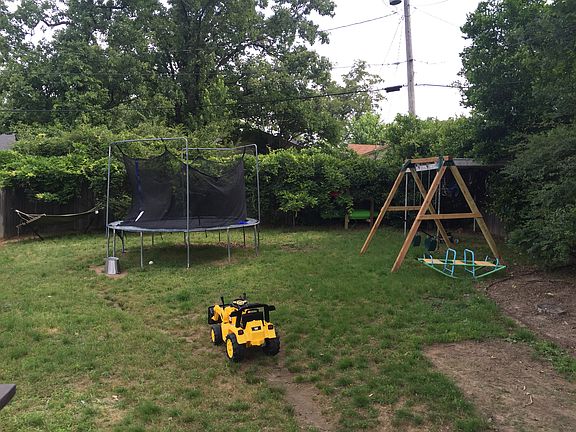 Fenced in back yard