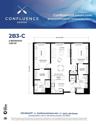 Floor plan 2B3-C