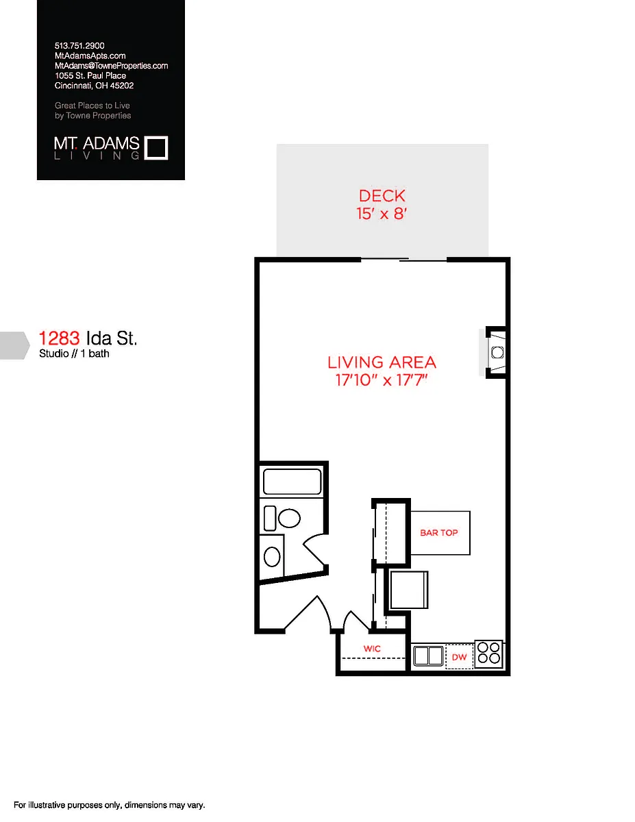 Floor plan 1283 Ida Street - Studio