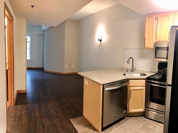 Renovated kitchen and living room