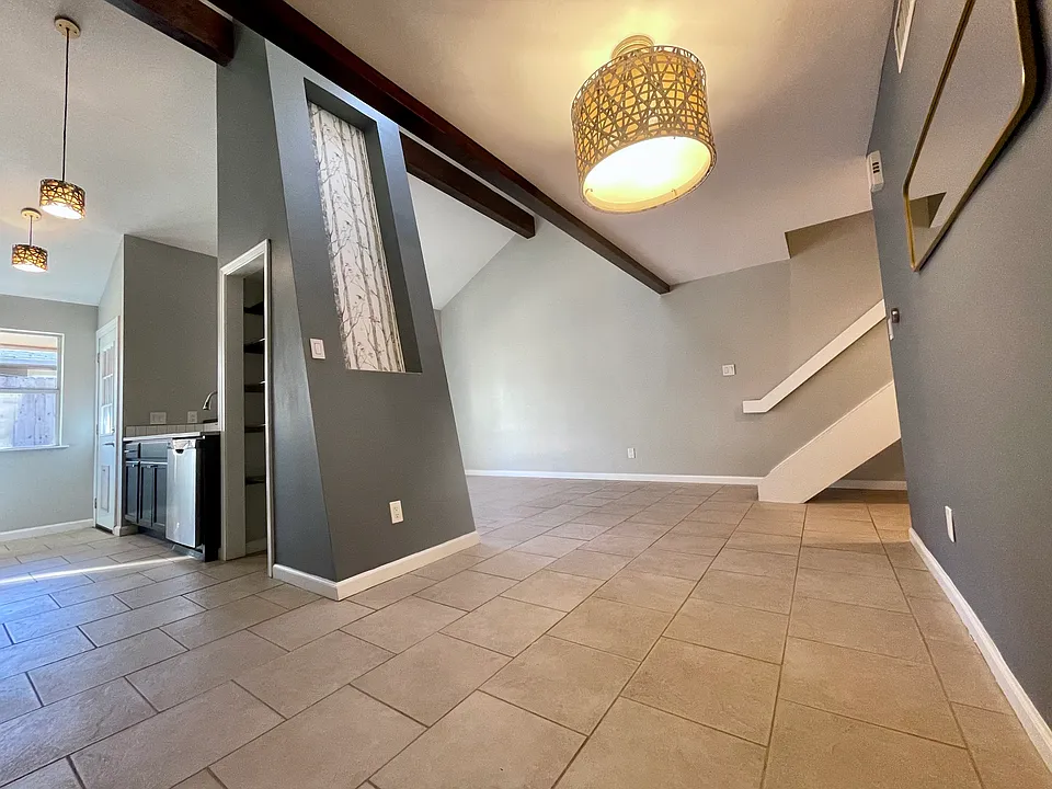 Dining area is suitable for a large table