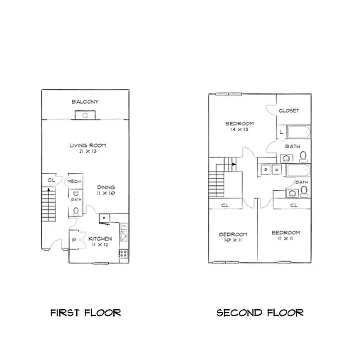 Floor plan Design 3A25 Townhome