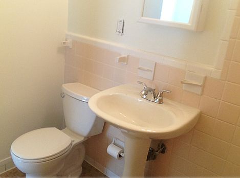 Bathroom remodel, new toilet and sink in most units.