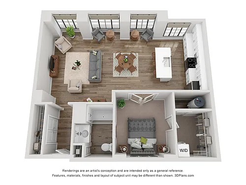 Floor plan 1x1 D - BTY