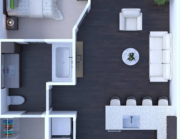A1-One Bedroom One Bath
678 SF A1-One Bedroom One Bath
678 SF