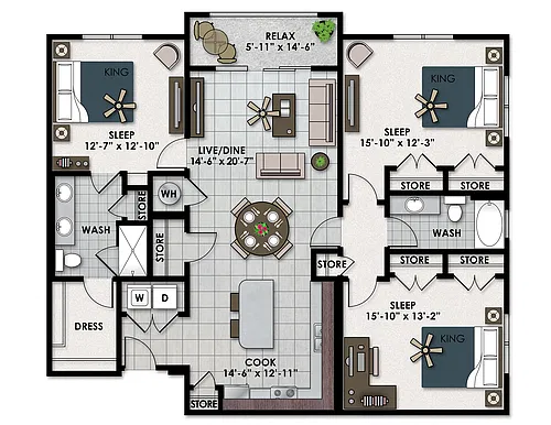 Floor plan D4