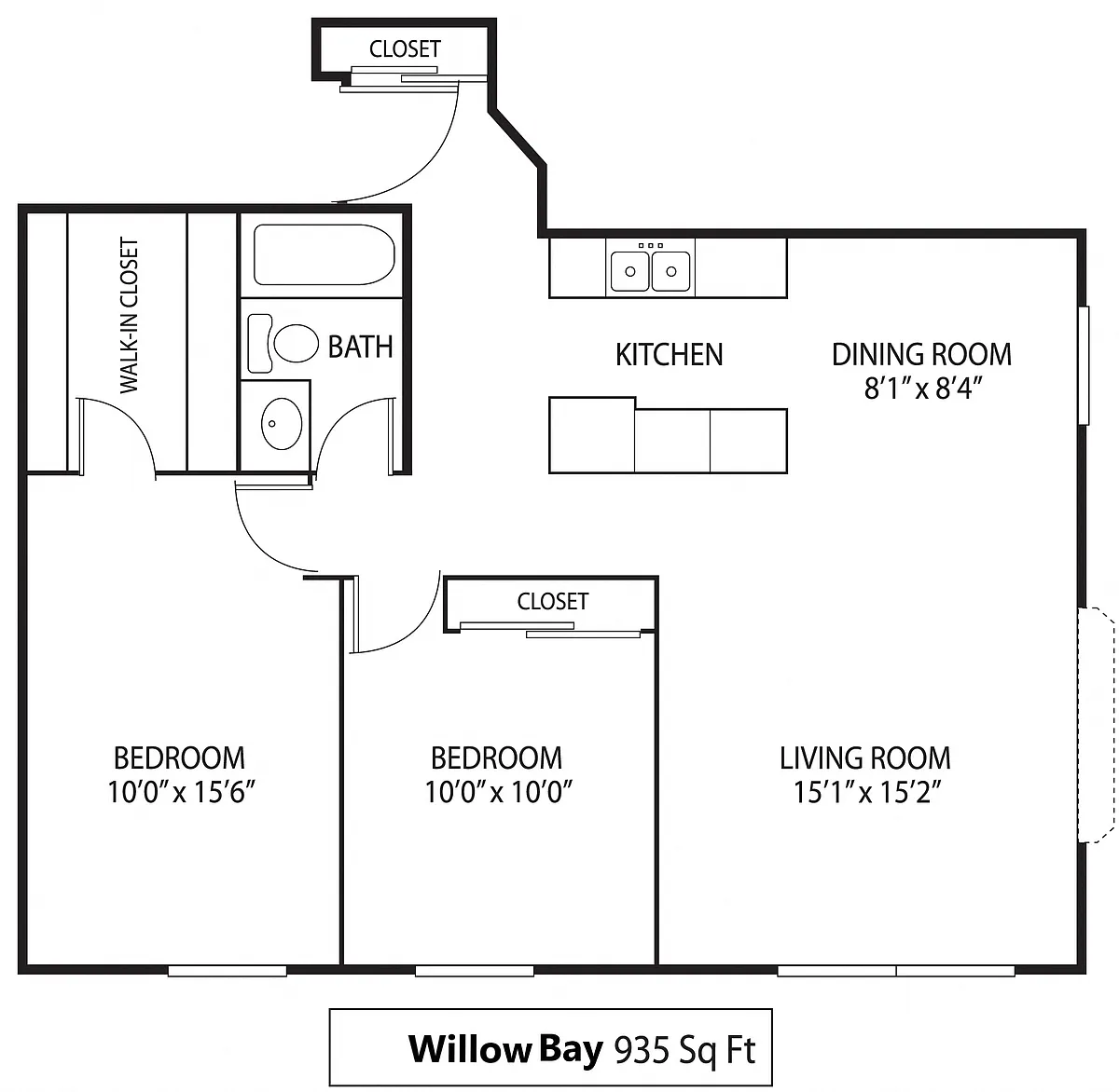 Floor plan Willow Bay