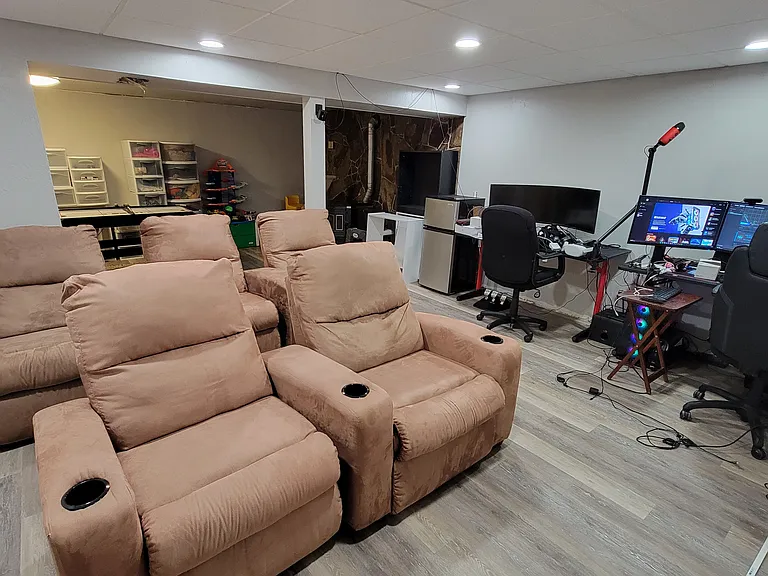 Basement-family room space