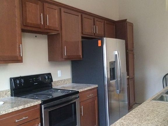 Kitchen with stainless steel appliances