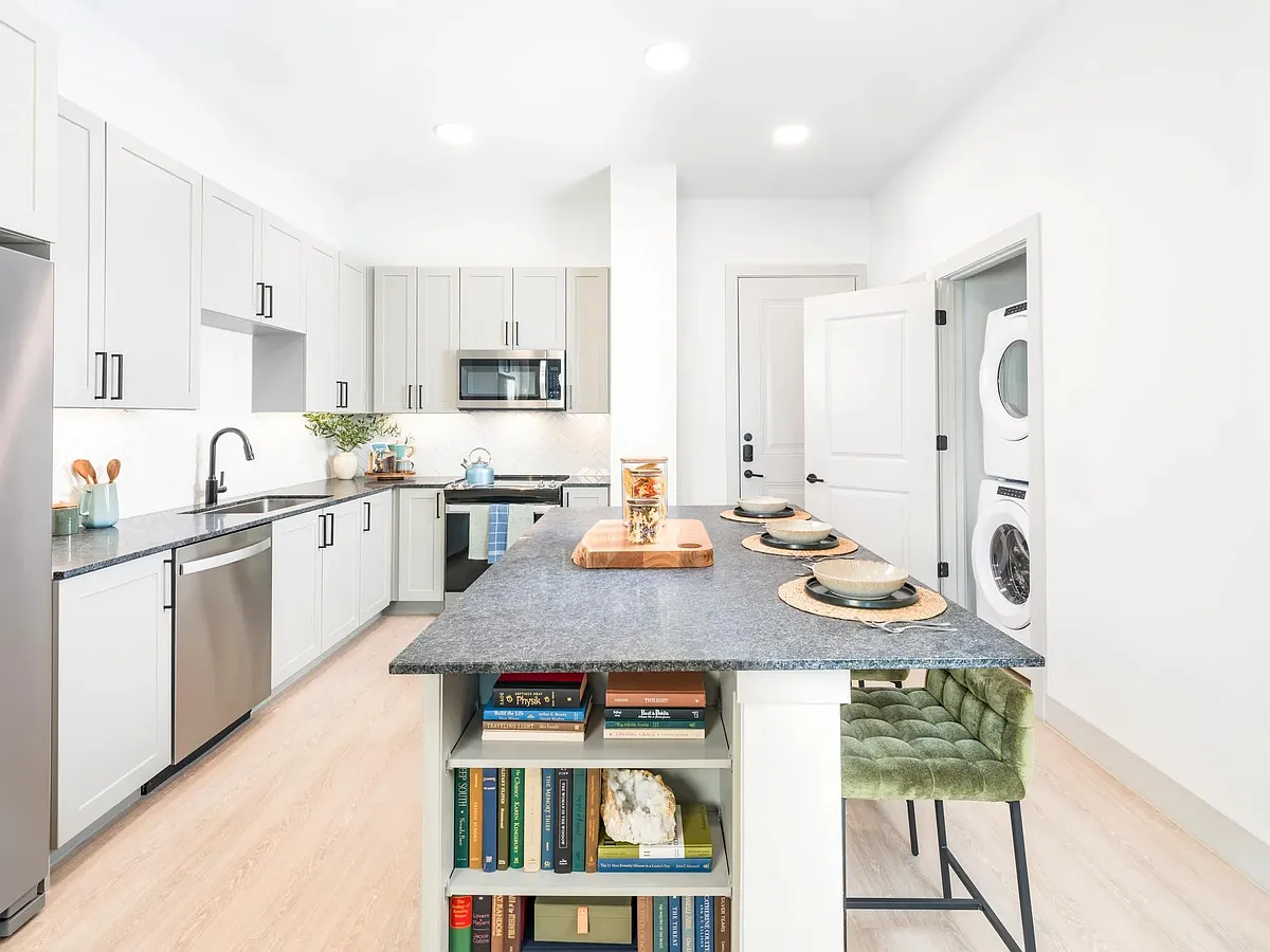 ENERGY STAR_ stainless steel appliance package with front control ranges and hidden control dishwashers - Modera McKinney Ridge
