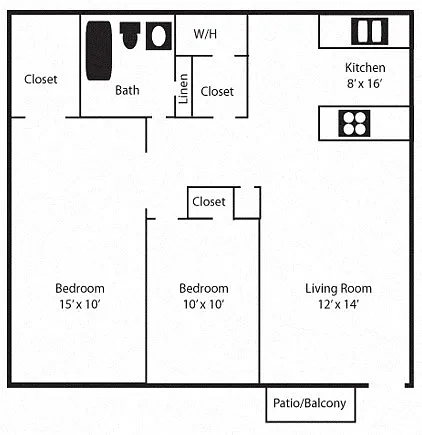 Floor plan 2 Bedroom / Phase 4