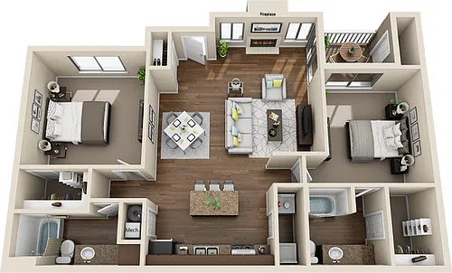 Floor plan The Carlton Renovated