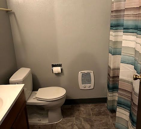 New flooring in the bathroom