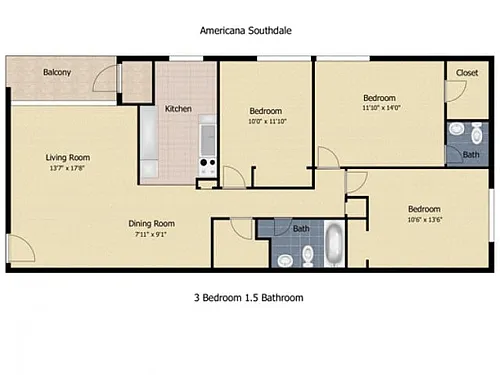 Floor plan 3 Bedroom Executive
