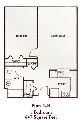 Floor plan One-Bedroom