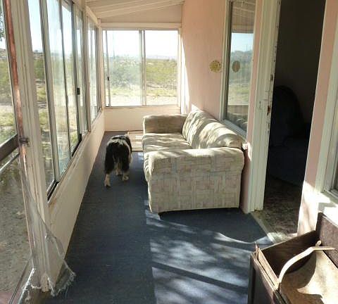 There's a peaceful easy feeling on the breezy sun porch.