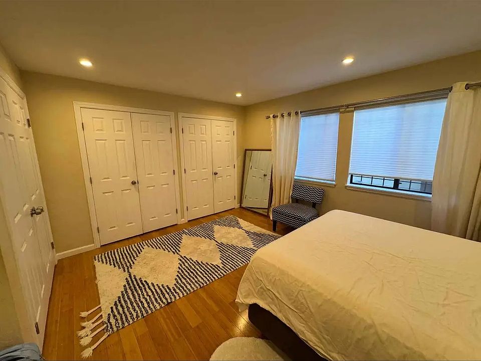 3 closets with French doors that locks