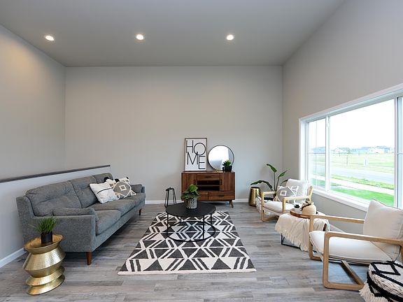 Living room with large window